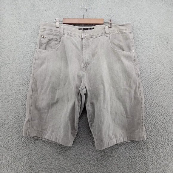 South Pole Jean Shorts Mens 42 Gray Baggy Loose‎ Long Form Y2K Urban Rapper - Picture 1 of 9